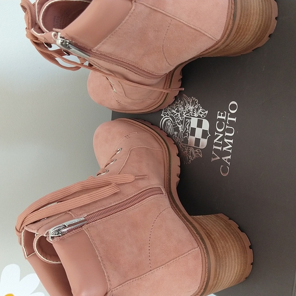 Vince Camuto Gaviana Suede Boots in Dermy Pink - Picture 6 of 10